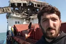 Azov dənizində vurulan gəminin GÖRÜNTÜLƏRİ:  azərbaycanlılar DANIŞDI 