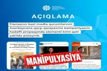 Fransanın bəzi media qurumları Azərbaycana qarşı qarayaxma kampaniyası aparır - AÇIQLAMA 