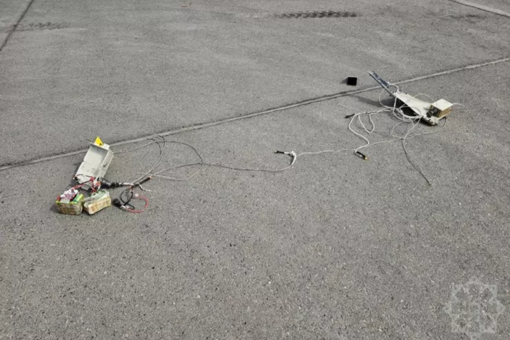 Naxçıvan aeroportuna düşən İran dronlarının qalıqları - FOTOLENT 