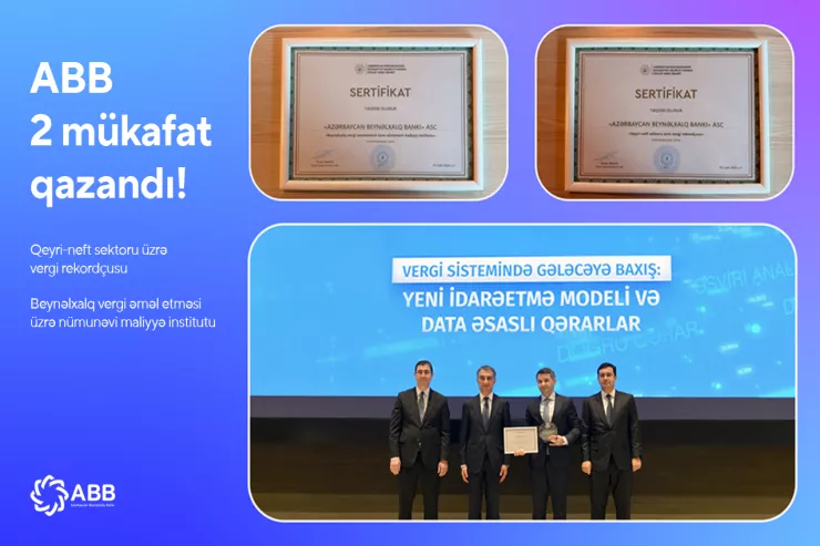 ABB Dövlət Vergi Xidmətinin 2 mükafatını qazanıb