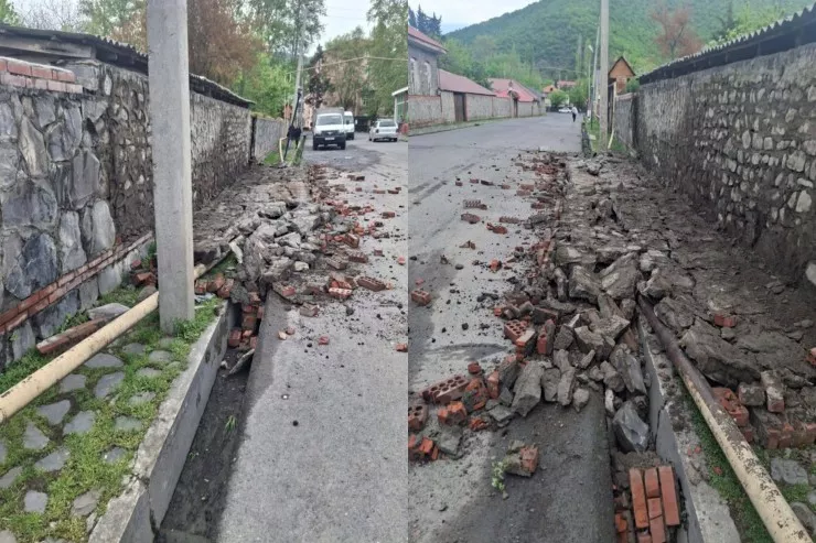 Qaxda divar aşdı, 4 kənd qazsız  qaldı