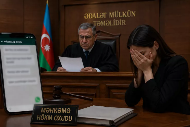 “Whatsapp” qrupunda  iş yoldaşlarını söyən  qadın CƏRİMƏLƏNDİ