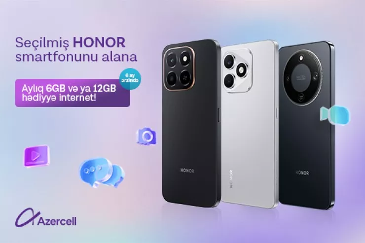 "Azercell"dən HONOR smartfonlarına xüsusi kampaniya