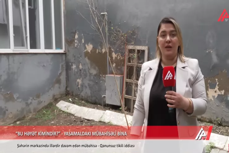 Yasamalda daha bir QALMAQAL  - Binanın həyətində qanunsuz sex açılıb -VİDEO 