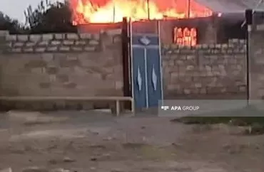 Goranboyda fərdi yaşayış evi yanıb kül oldu