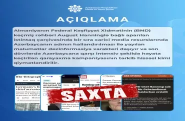 Xarici mediada Azərbaycanla bağlı DEZİNFORMASİYA