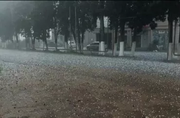 Lənkəranın kəndlərinə dolu yağdı