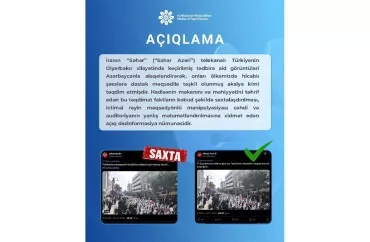 Media və Yayım Şurası: İranın “Səhər” telekanalı Diyarbəkirdəki görüntüləri Azərbaycanla əlaqələndirərək dezinformasiya yayıb
