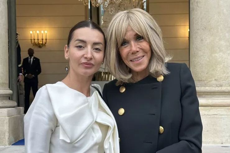 Leyla Abdullayeva Makronun xanımı ilə görüşdü