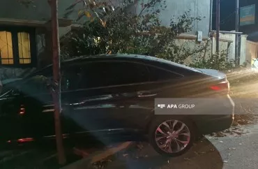 Tovuzda iki avtomobil toqquşdu - FOTO
