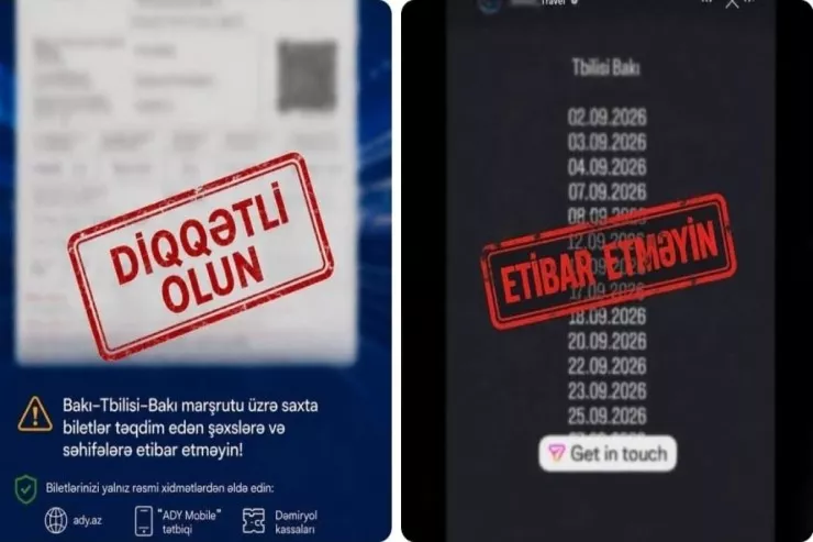 Bakı–Tbilisi qatarlarına saxta bilet  satışı ilə bağlı XƏBƏRDARLIQ 