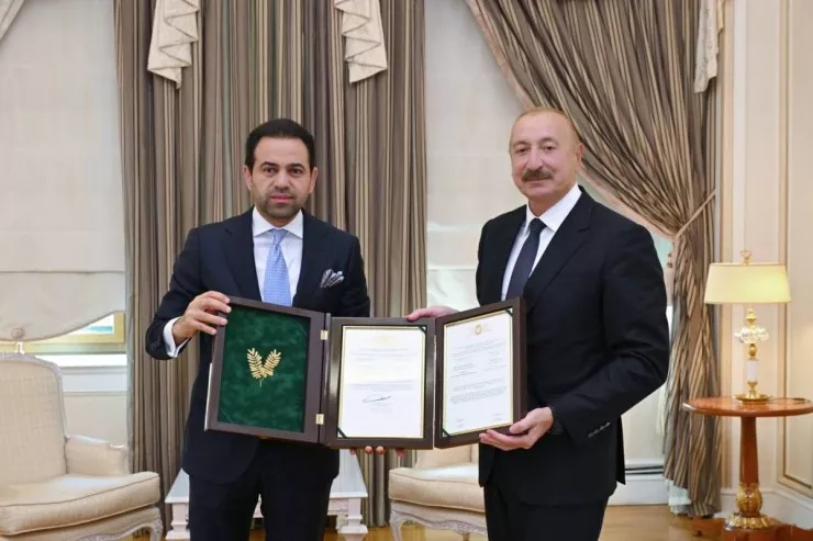 İlham Əliyevə “Zayed İnsan Qardaşlığı Mükafatı”nın sertifikatı təqdim edilib