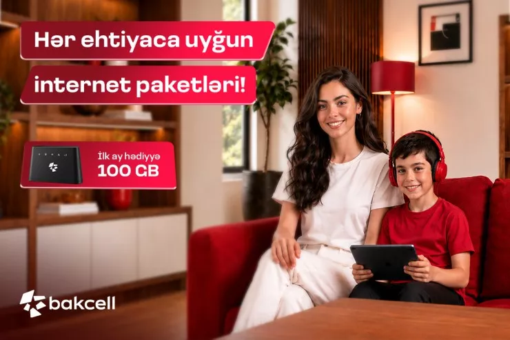 "Bakcell"dən Wi-Fi modemi alın, ilk abunəliyiniz pulsuz olsun