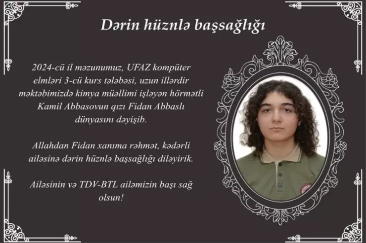 Universitetin 3-cü kurs tələbəsi vəfat etdi  