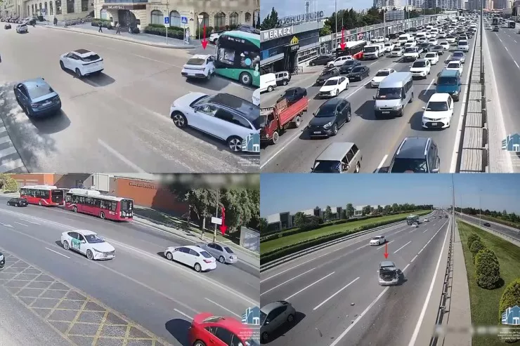 Bakıda avtobus qəzaları - GÖRÜNTÜLƏR 