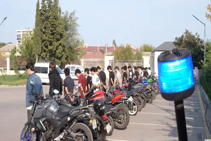 Sumqayıtda REYD:   22 motosikletçi saxlanıldı - VİDEO 